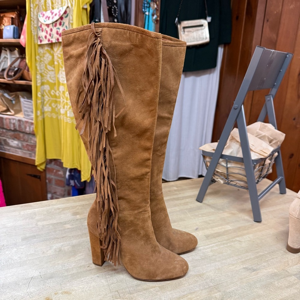 LAUREN RALPH LAUREN Fringe Knee High Boots Sz 5.5